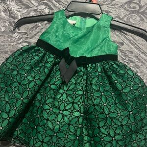 Elegant Green Bonnie Baby Dress